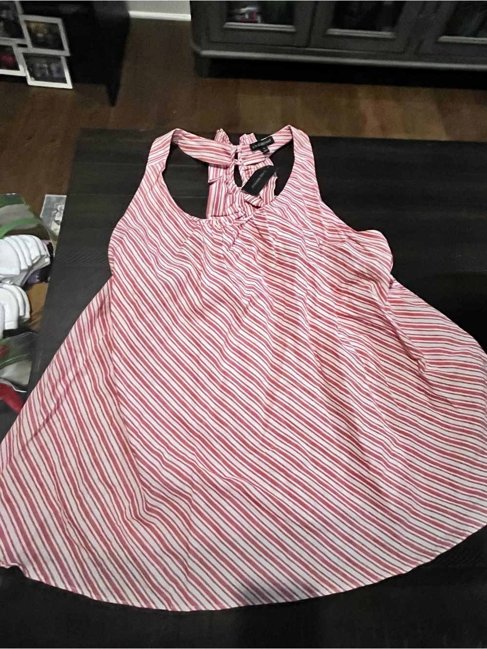 Striped Pink Racerback Women's Tank Top size 24 3X New blouse